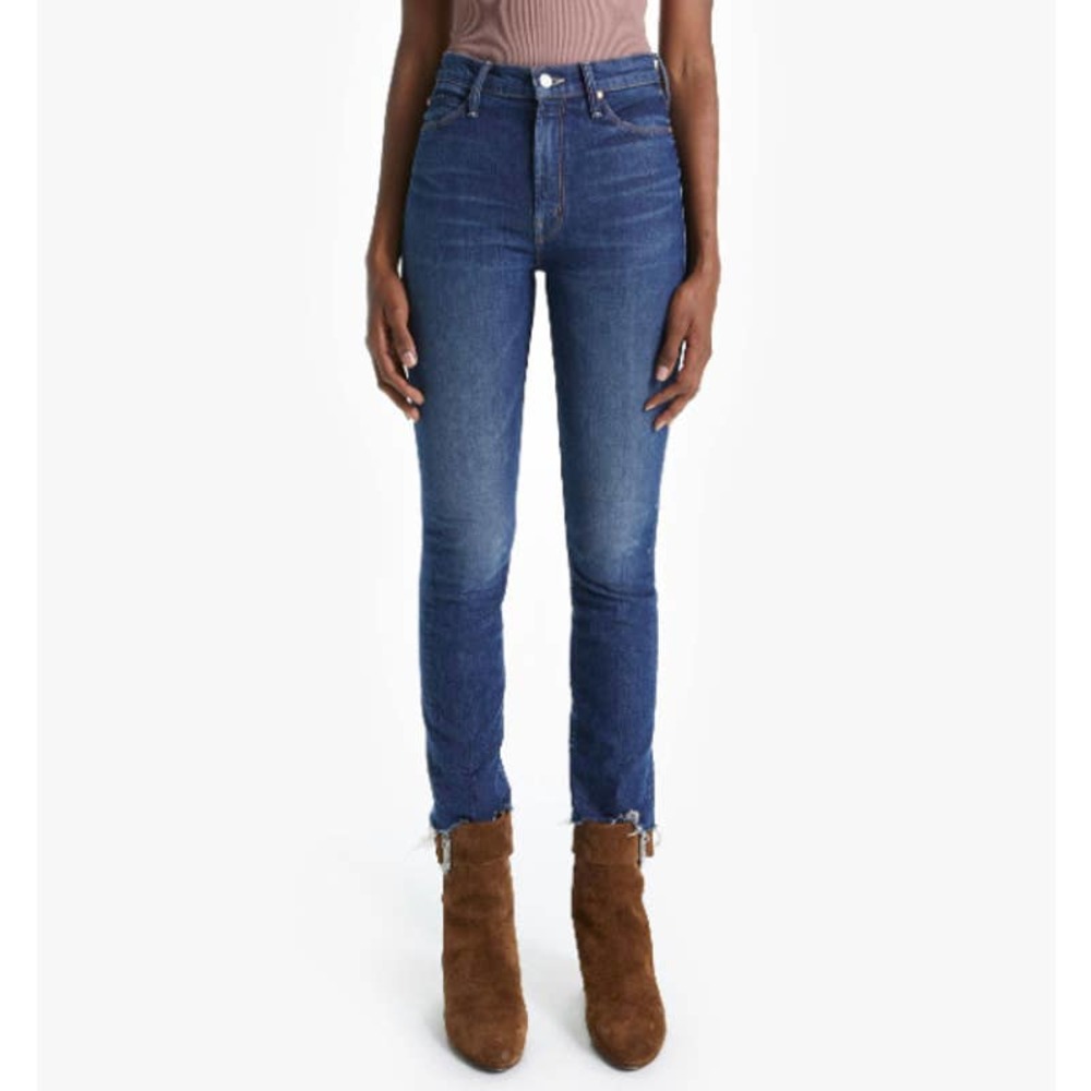 Mother Jeans Mother Superior The Dazzler Ankle Fray Painfully Obvious- 32